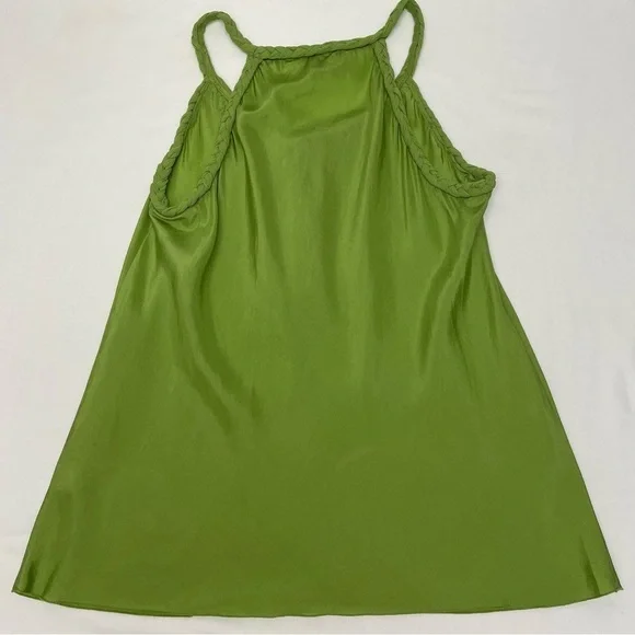Banana Republic 100% Silk Tank Top Blouse Green Braided Straps Women Size Small - Picture 11 of 11